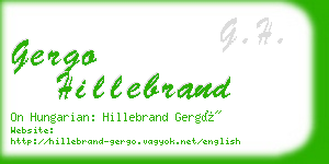 gergo hillebrand business card